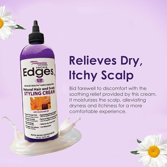 HICKS Edges Natural Hair & Scalp Styling Cream – 16oz - Image 6