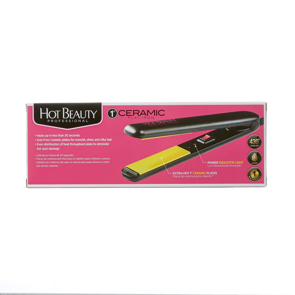 Hot Beauty Professional 1" Ceramic Flat Iron - Image 4