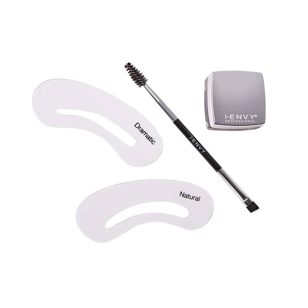 IENVY by KISS All-in-One Brow Pomade + Bonus Duo Brow Brush & Stencils - 5g - Image 6