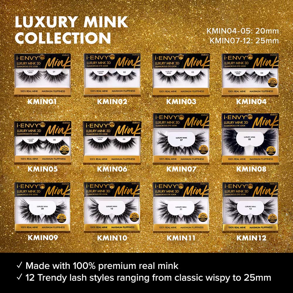 IENVY by KISS Luxury Mink Lashes β 20mm Bold Glam