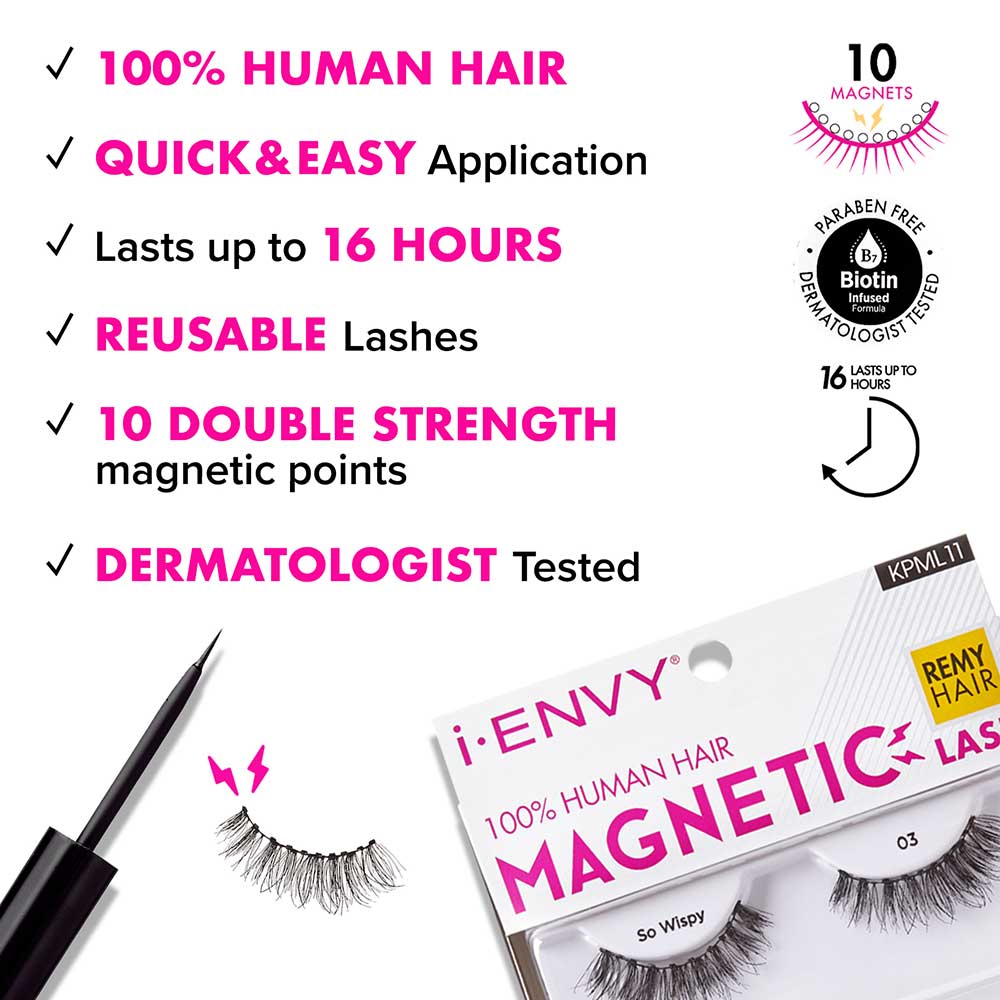 iEnvy by Kiss Magnetic Lashes β 100% Human Hair - Image 2