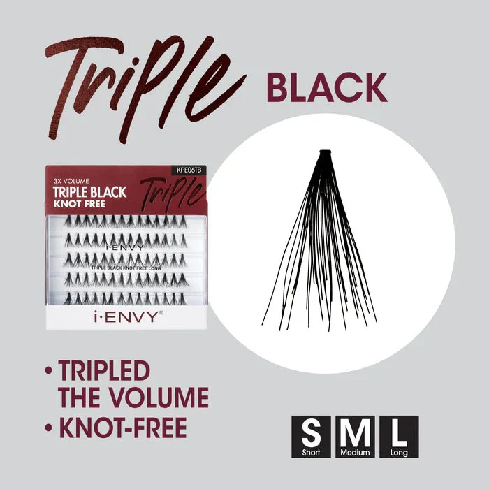 iEnvy by Kiss Triple Black Knot Free Individual Lashes - 70pcs - Image 2