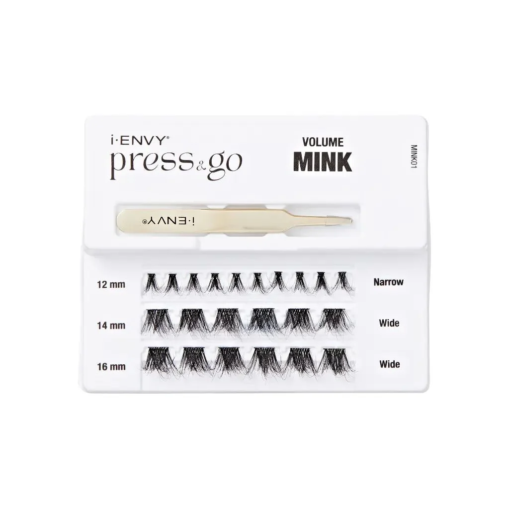 iENVY Press & Go Real Mink Lash Cluster Kit β 22 Lashes + Applicator - Image 3