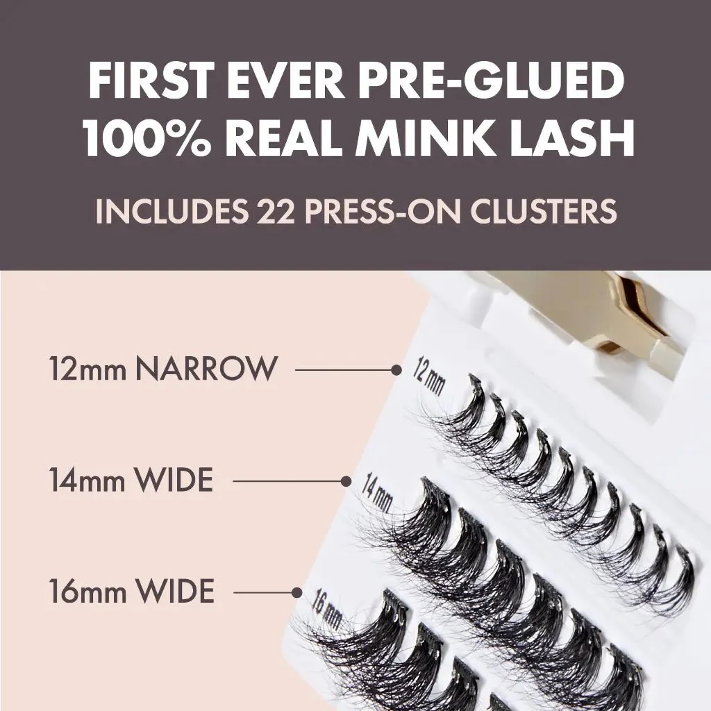 iENVY Press & Go Real Mink Lash Cluster Kit β 22 Lashes + Applicator - Image 5