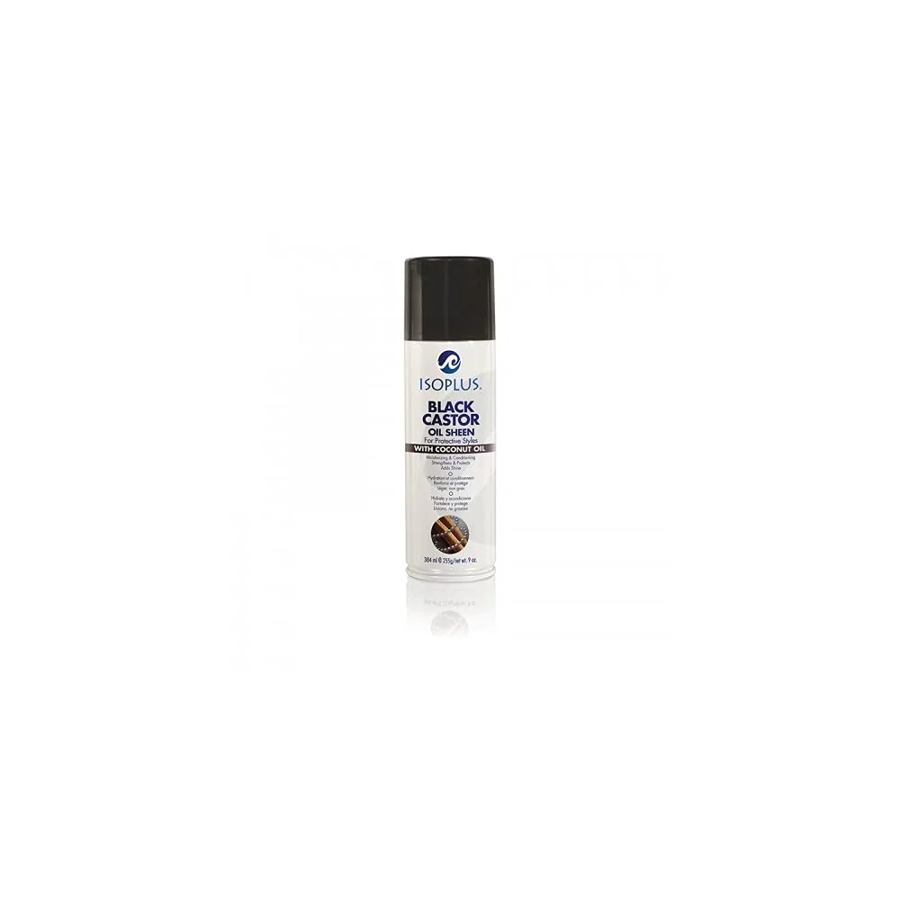 Isoplus Black Castor Oil Sheen β Conditioning Shine Spray β 9 oz - Image 2