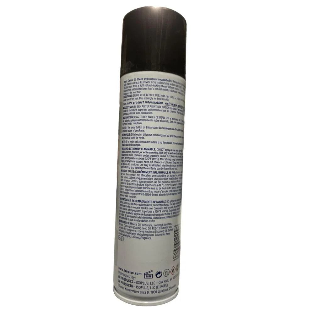 Isoplus Black Castor Oil Sheen β Conditioning Shine Spray β 9 oz - Image 3