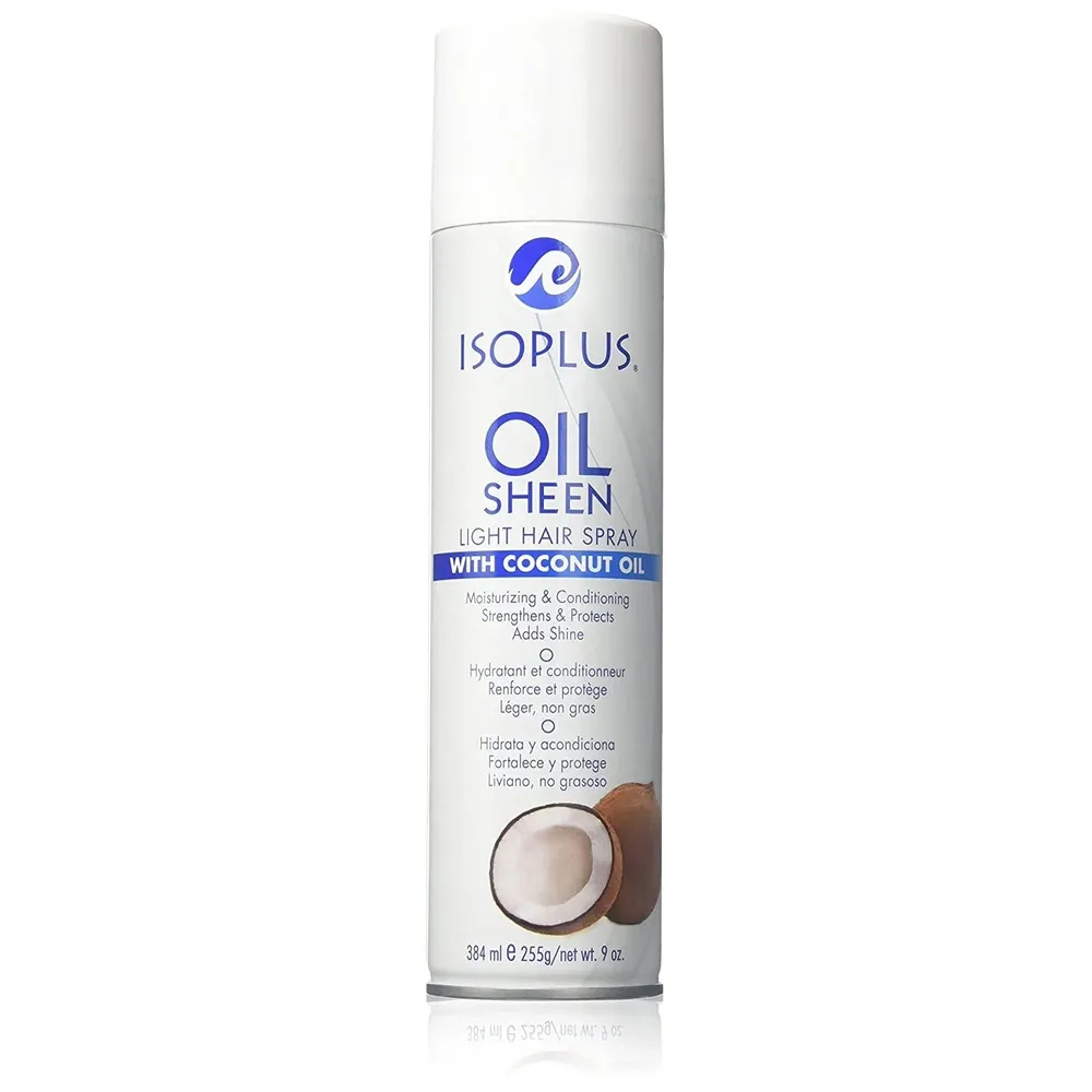 Isoplus Oil Sheen Light Hair Spray β 9 oz & 2 oz - Image 2