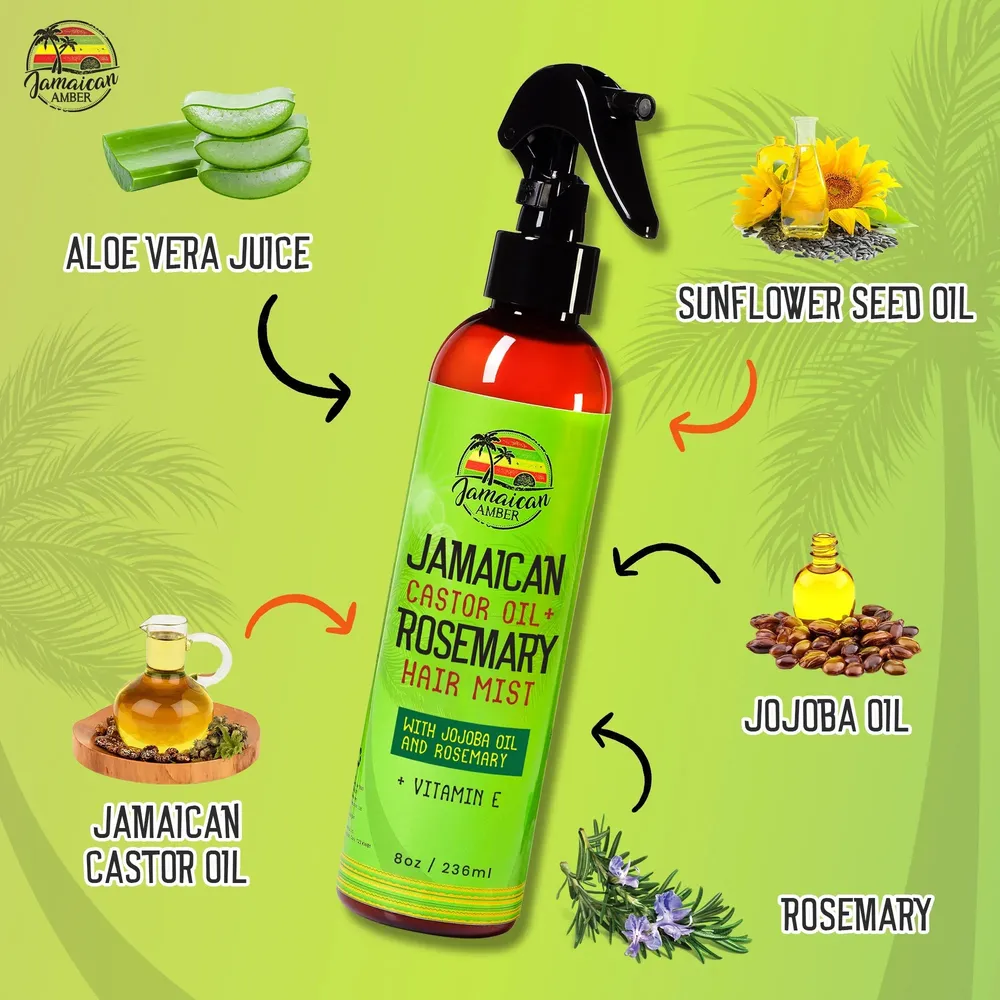 Mitchell Brand Jamaican Castor Oil and Rosemary Leave-In Hair Mist - Image 3