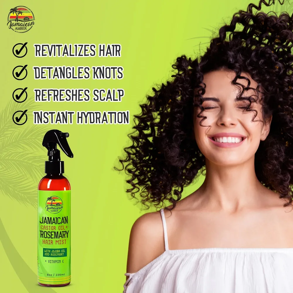 Mitchell Brand Jamaican Castor Oil and Rosemary Leave-In Hair Mist - Image 6
