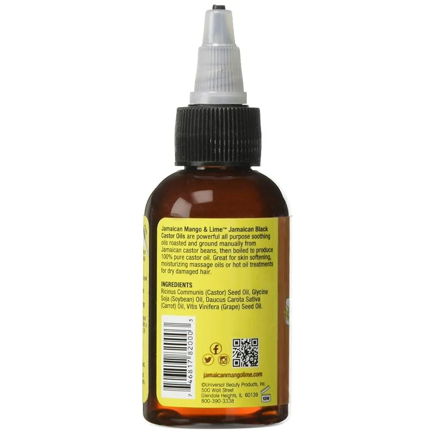 Jamaican Mango & Lime Black Castor Oil Hair Oil - 2oz - Image 2