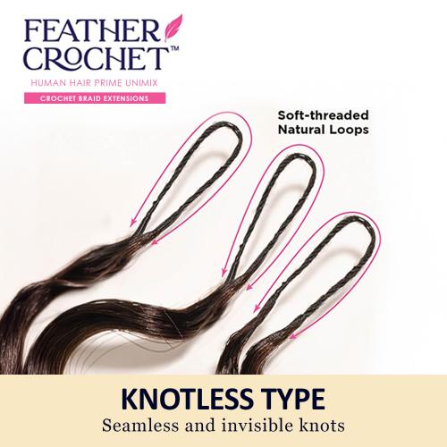 Janet Collection Encore La Vie Feather Crochet Human Hair Blend Deep β 18β³ - Image 3
