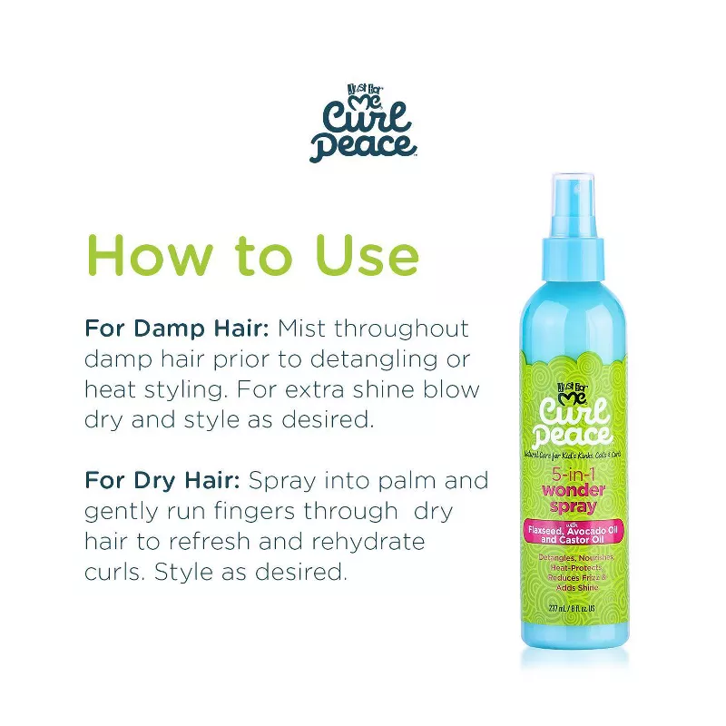 Just For Me Curl Peace Kids 5-in-1 Spray - 8 fl oz - Image 4