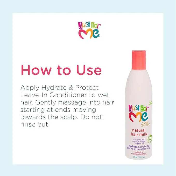 Just For Me Hair Milk Leave-In Conditioner - 10 oz - Image 2