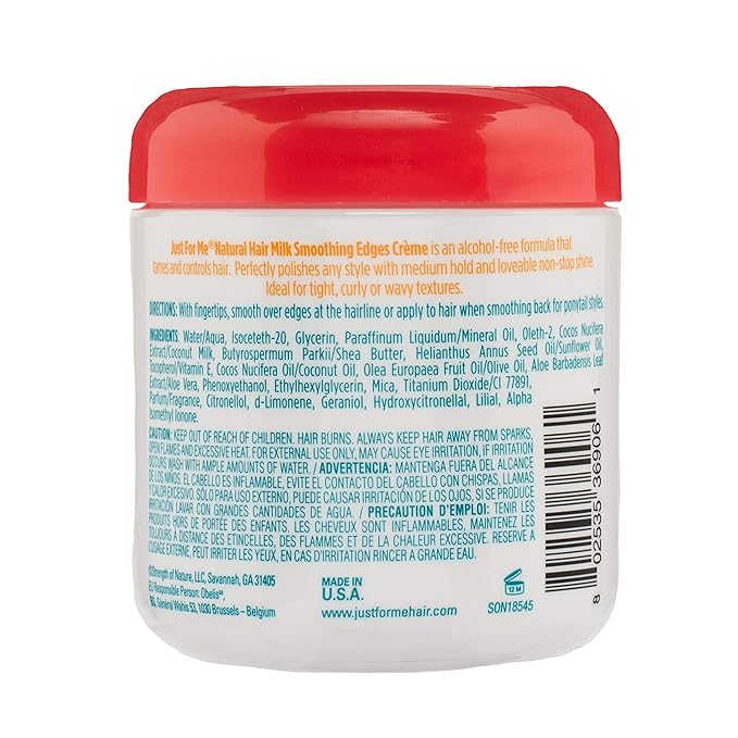 Just For Me Hair Milk Edge Crème – Smooths Flyaways & Adds Shine – 6 oz - Image 2