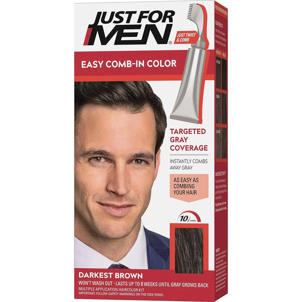 Just For Men Easy Comb-In Hair Color for Men with Applicator