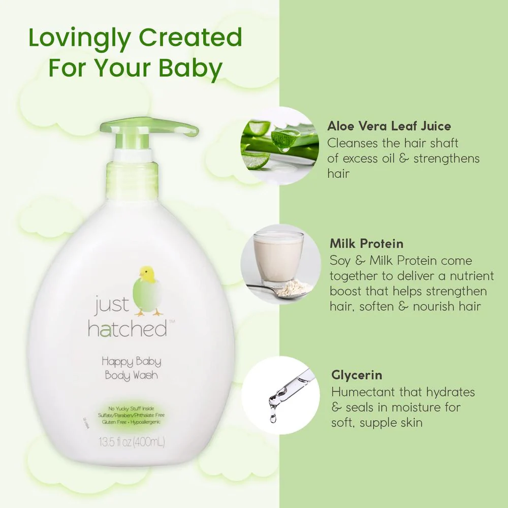 Just Hatched Baby Shampoo & Body Wash – 13.5 oz (3 Variants) - Image 6