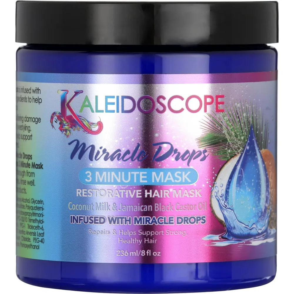 Kaleidoscope Miracle Drops 3 Minute Hair Mask - Coconut Milk Castor Oil 8 Oz