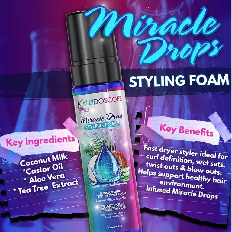 Kaleidoscope Miracle Drops Styling Foam – 8 fl oz - Image 4