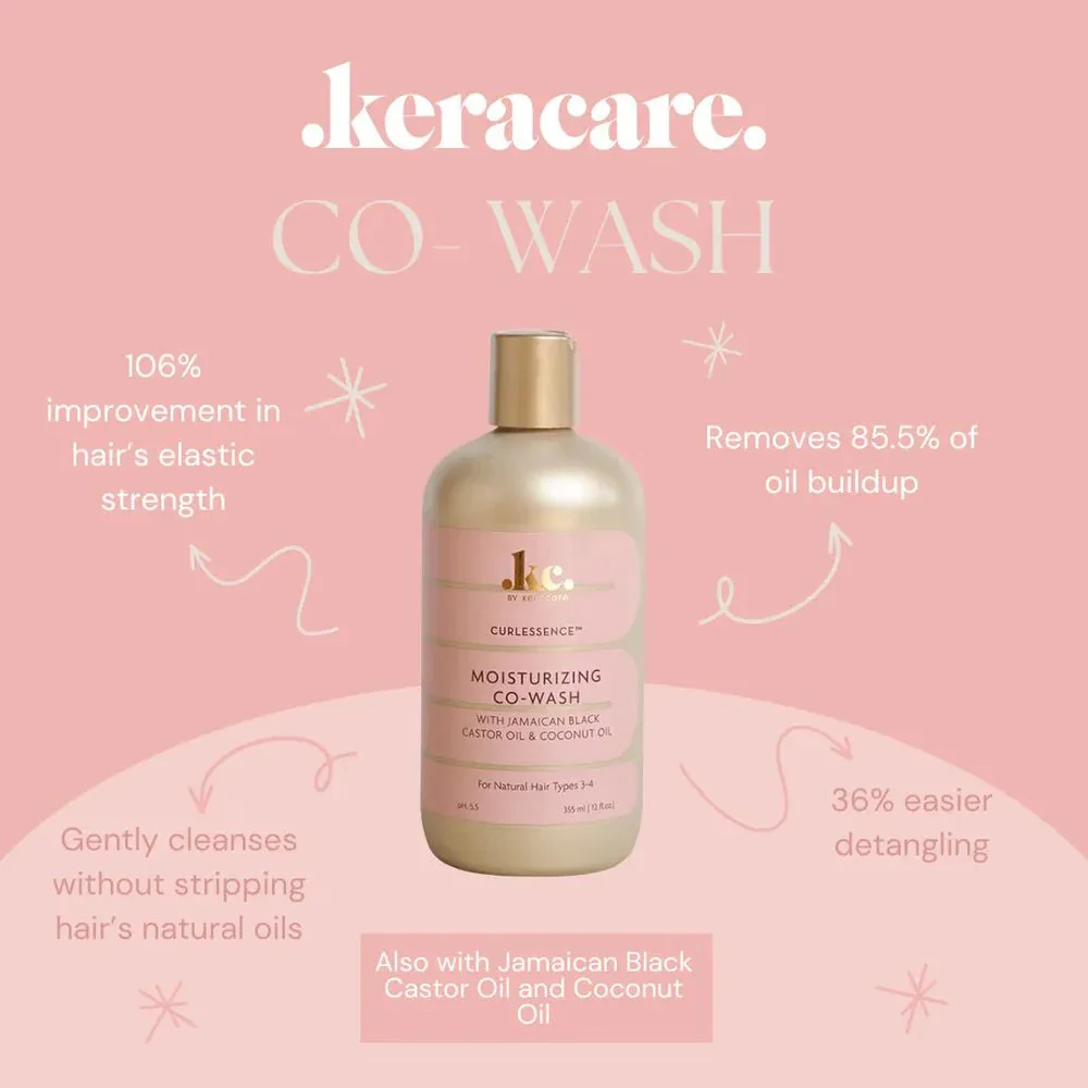 KeraCare CurlEssence Hair Care Trio - Shampoo Conditioner Co-Wash 8oz - Image 7