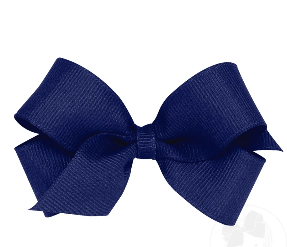 Kids Mini Classic Grosgrain Hair Bow - Plain Wrap - Image 5