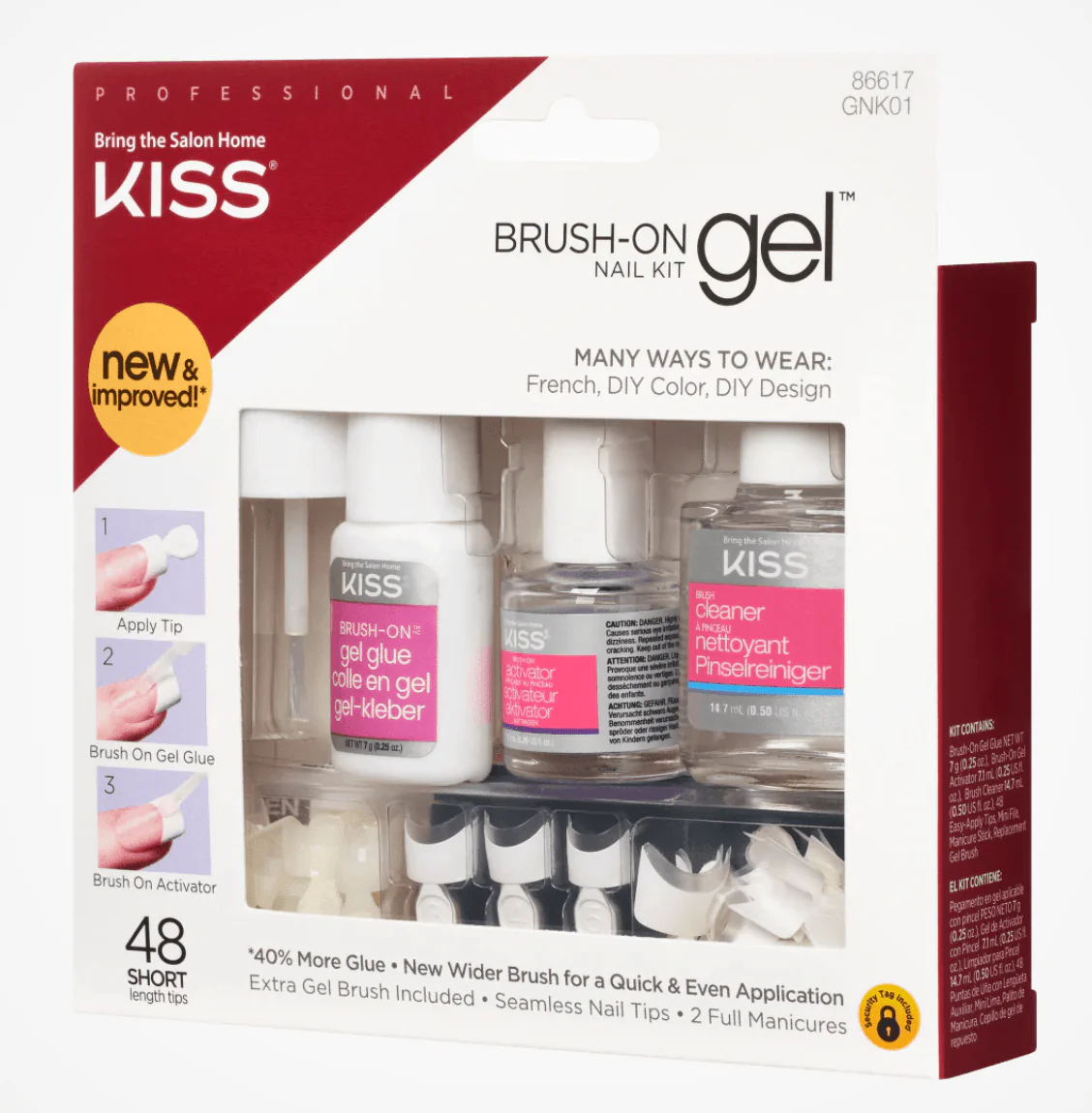 KISS Brush-On Gel Nail Kit – Acrylic Strength
