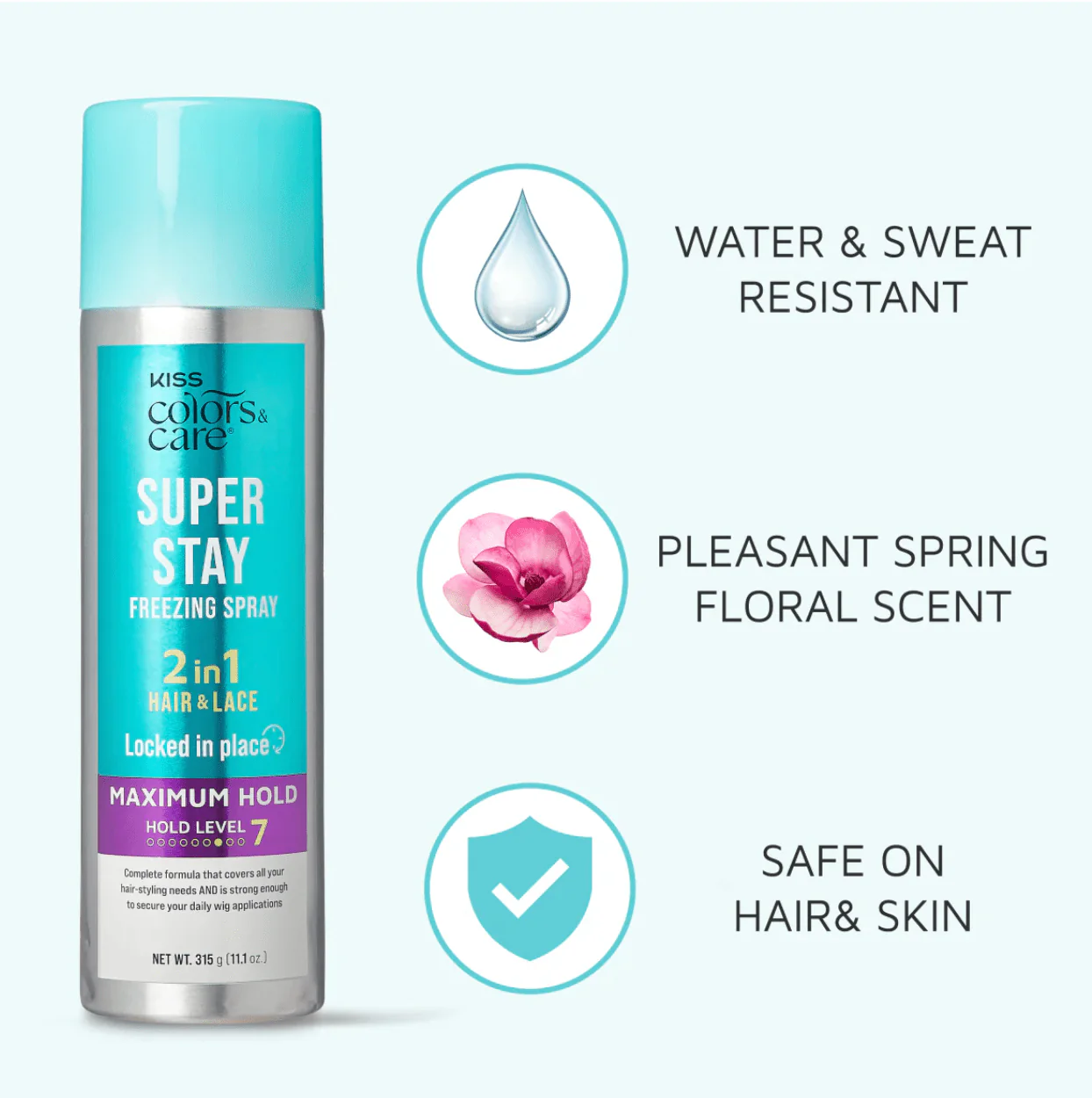 Kiss Colors & Care Super Stay Freezing Spray โ 11oz - Image 5