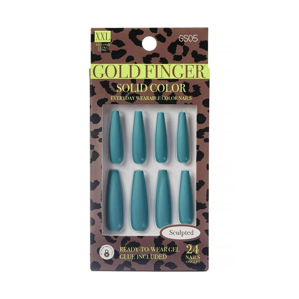 KISS Gold Finger Solid Color Nails – Ready-to-Wear Glossy Manicure - Image 5