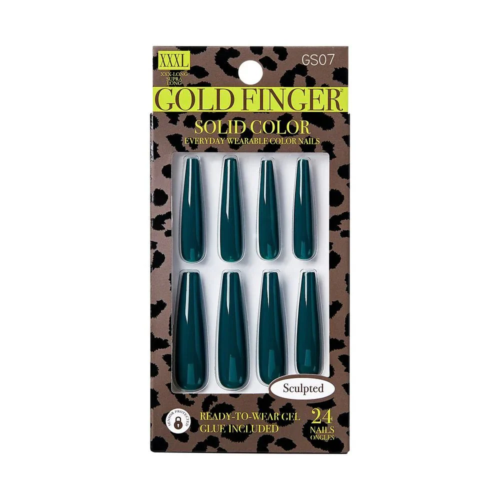 KISS Gold Finger Solid Color Nails – Ready-to-Wear Glossy Manicure - Image 6