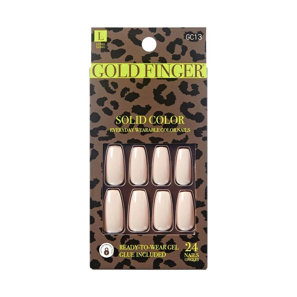KISS Gold Finger Solid Color Nails – Ready-to-Wear Glossy Manicure - Image 7