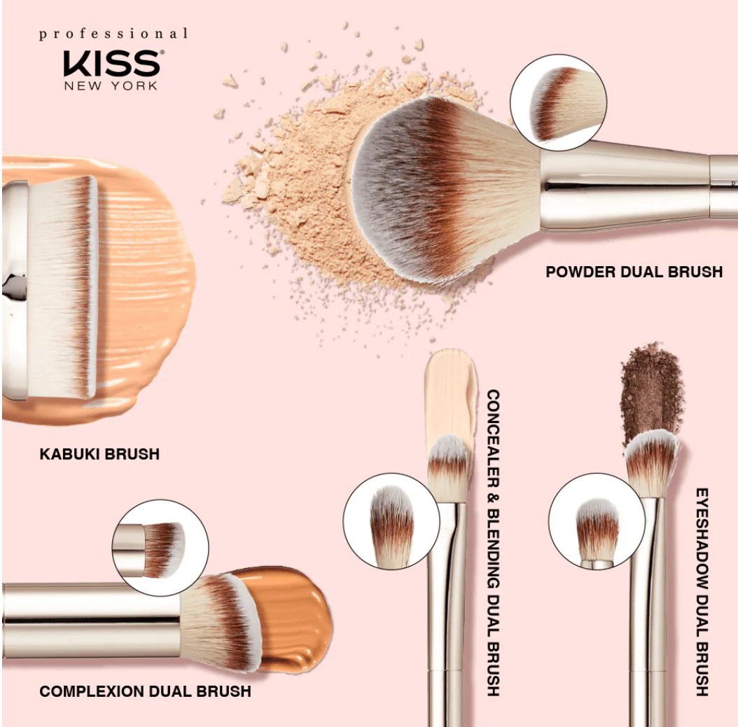Kiss New York Dual Ended Makeup Brushes - Image 11
