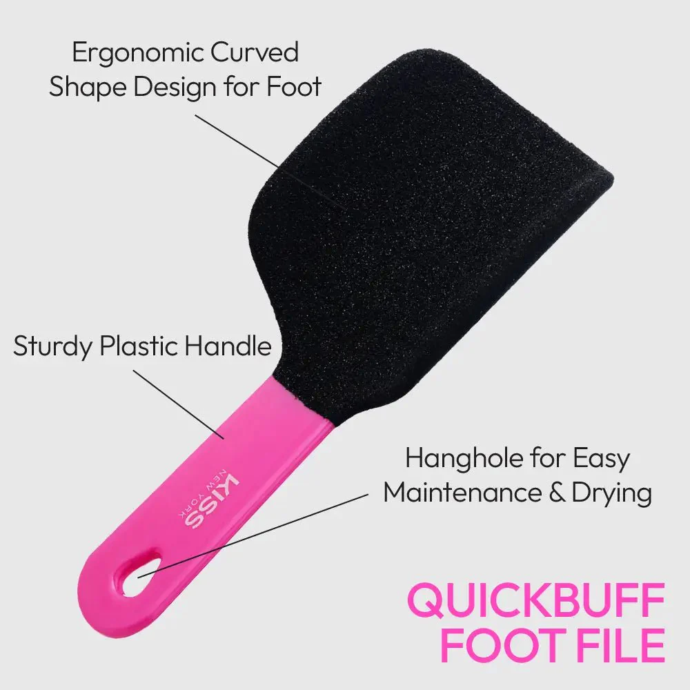 Kiss New York Dual-Sided Foot File – Quickbuff - Image 3