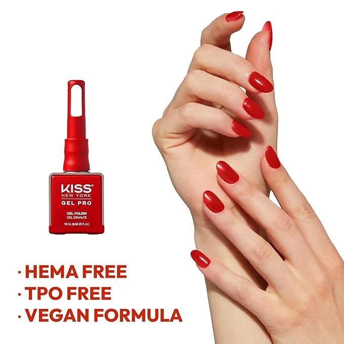 Kiss New York Gel Pro β "Are You Red-dy?" Gel Nail Polish (10ml) - Image 3