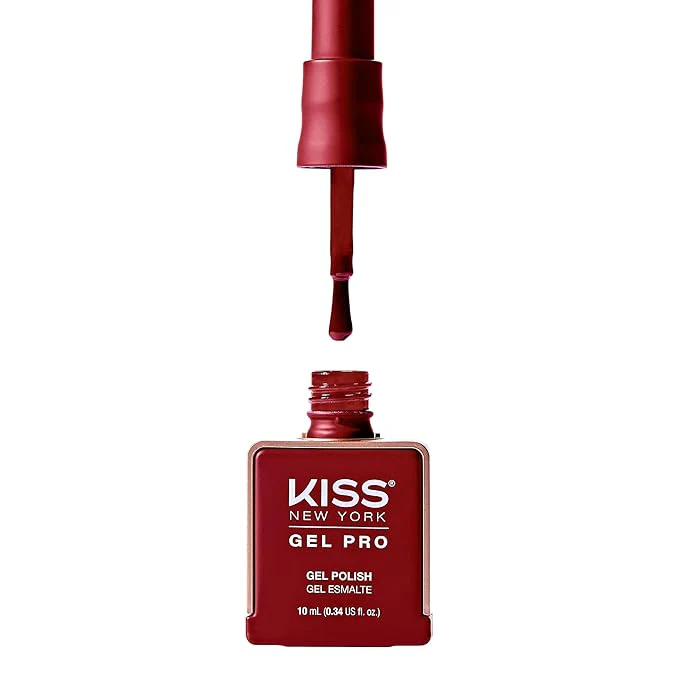 Kiss New York Gel Pro – "Merlot" Gel Nail Polish (10ml) - Image 2