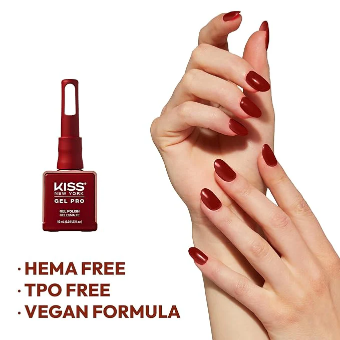Kiss New York Gel Pro – "Merlot" Gel Nail Polish (10ml) - Image 3