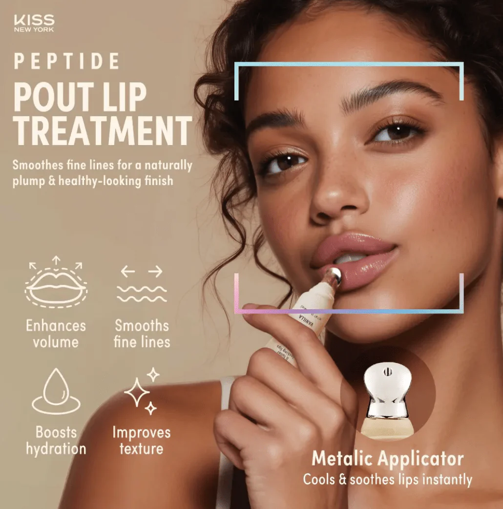 Kiss New York Peptide Pout Lip Treatment β Gloss - Image 3