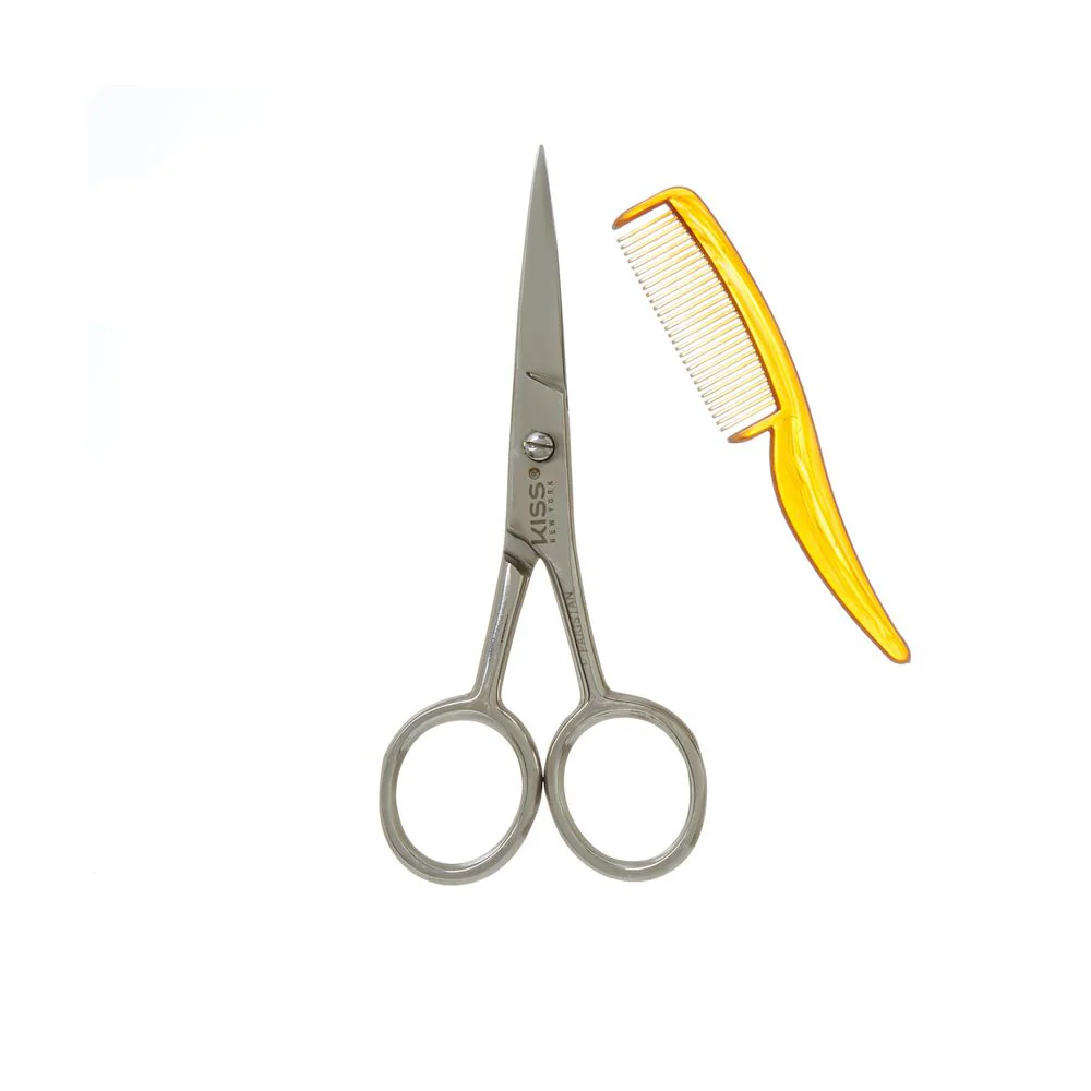 KISS NEW YORK Premium Mustache Scissors β Precision Grooming - Image 2