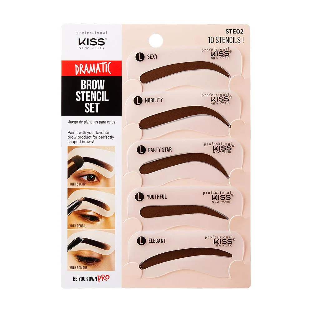 Kiss New York Professional Natural Brow Stencil Set - Image 5