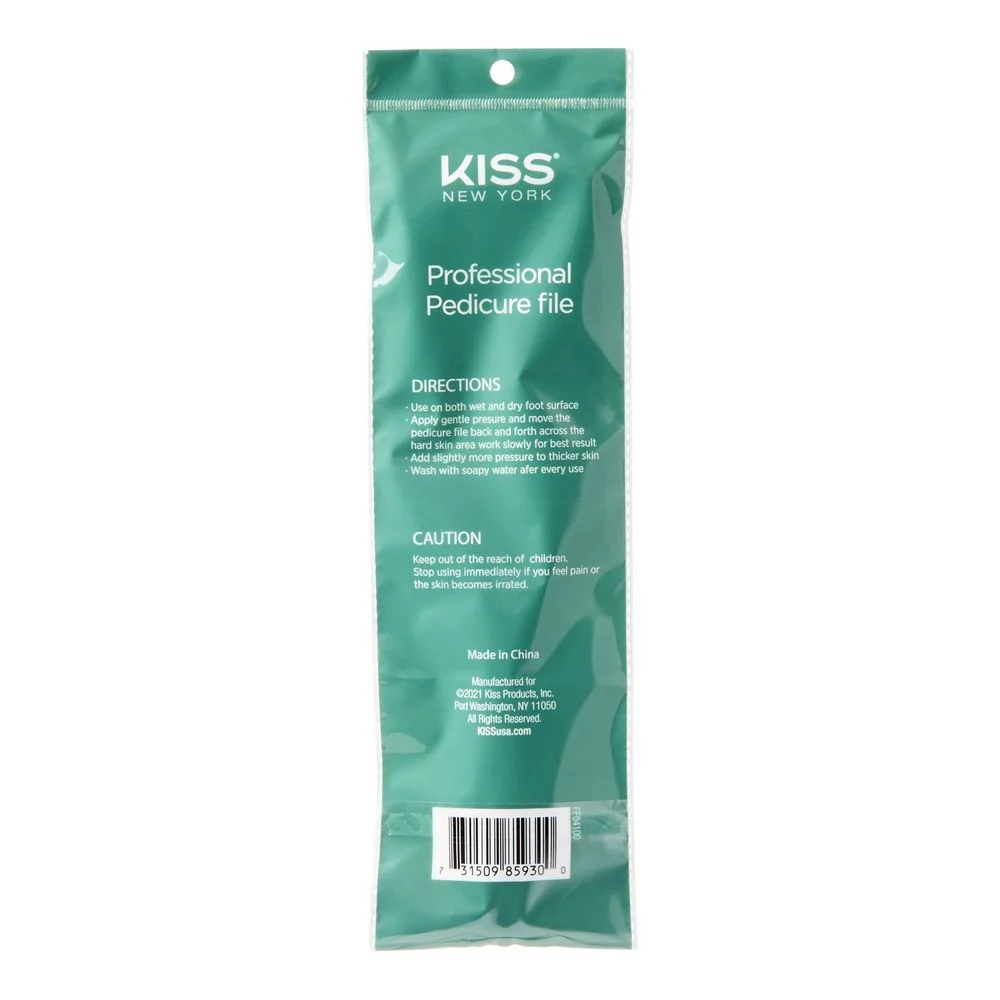 KISS Pedicure File – Double-Sided Wood with Stainless Steel Blade - Image 3