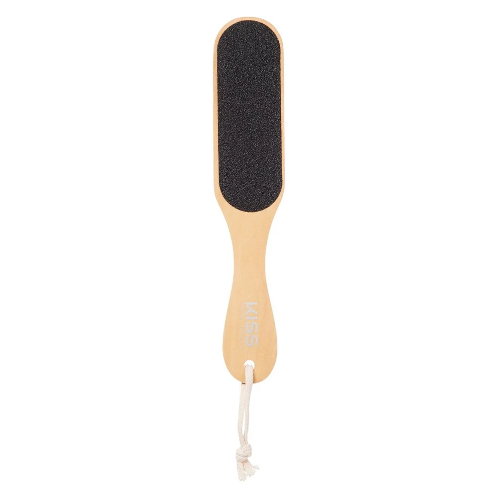 KISS Pedicure File – Double-Sided Wood with Stainless Steel Blade - Image 5