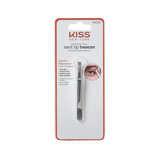 KISS NEW YORK Slant Tip Tweezer β Precision Brow Shaping Tool