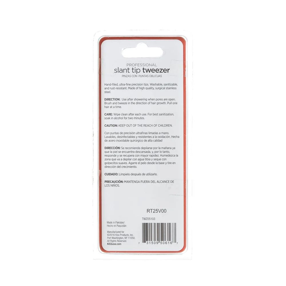 KISS NEW YORK Slant Tip Tweezer β Precision Brow Shaping Tool - Image 4
