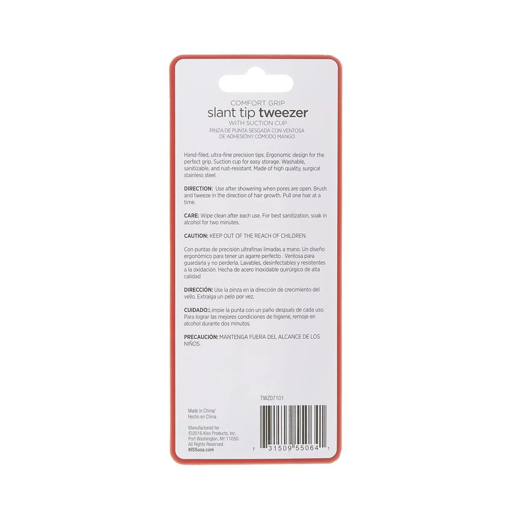 KISS NEW YORK Slant Tweezer with Suction Cup β Precision & Storage - Image 4