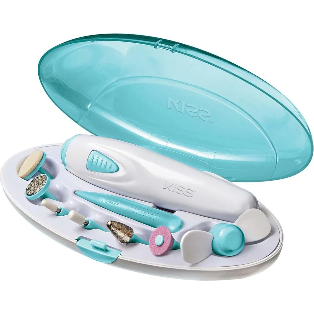 KISS Power File To Go - 9-Piece Portable Electric Nail File Kit