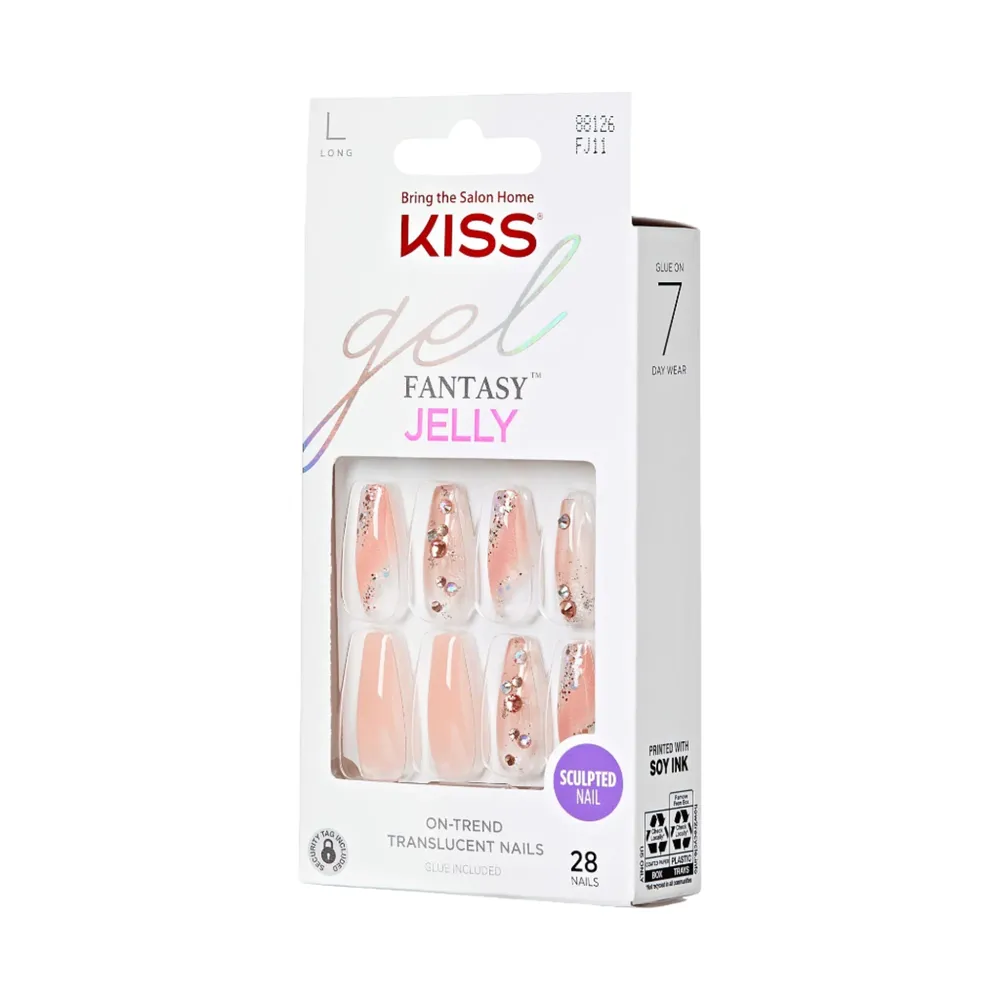 KISS Professional Gel Jelly Fantasy Nails – Ready-to-Wear with Gel Shine - Image 3
