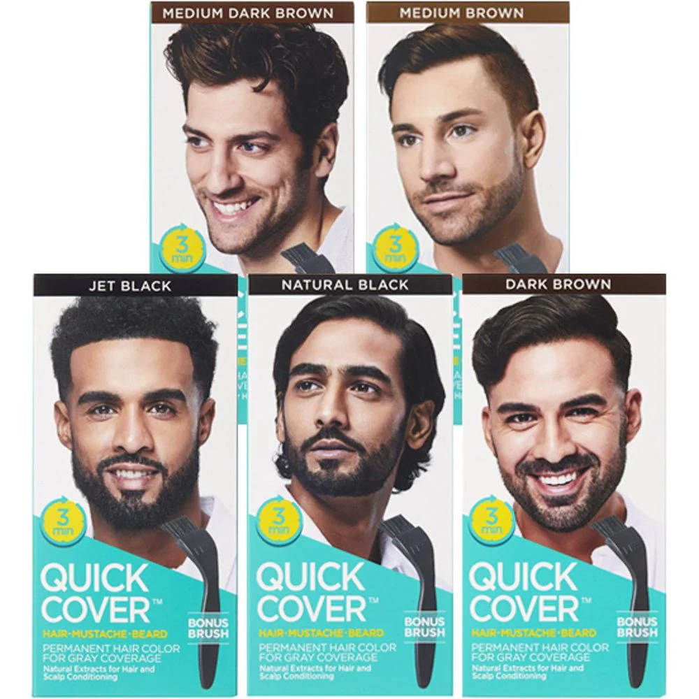 Kiss Quick Cover for Men β Hair, Beard & Mustache 5 Shades