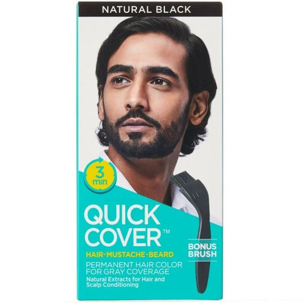 Kiss Quick Cover for Men β Hair, Beard & Mustache 5 Shades - Image 4