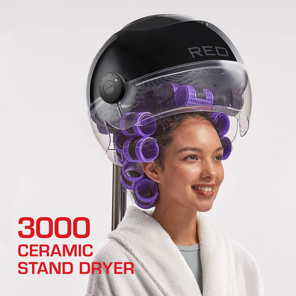 Kiss Red Pro 3000 Ceramic Stand Hood Dryer - Image 2
