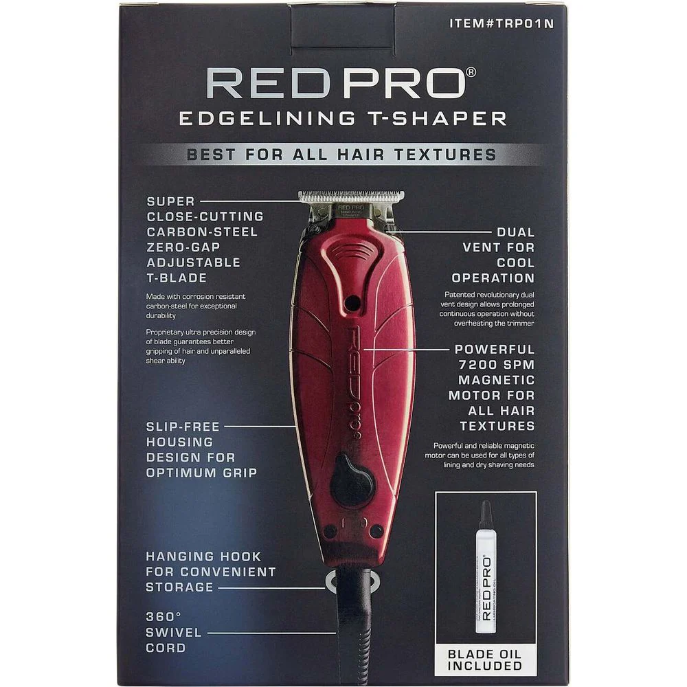 Kiss Red Pro Edgelining T-Shaper Hair Trimmer - Image 4