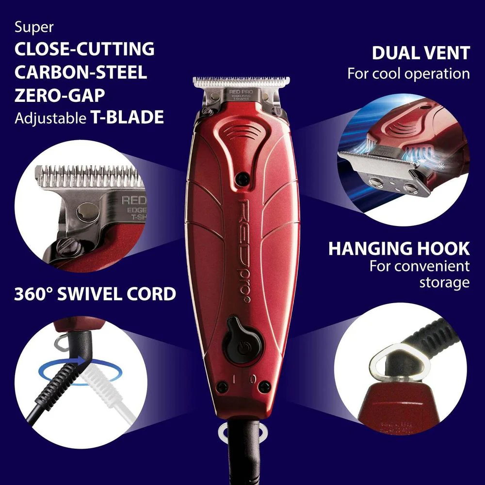 Kiss Red Pro Edgelining T-Shaper Hair Trimmer - Image 5