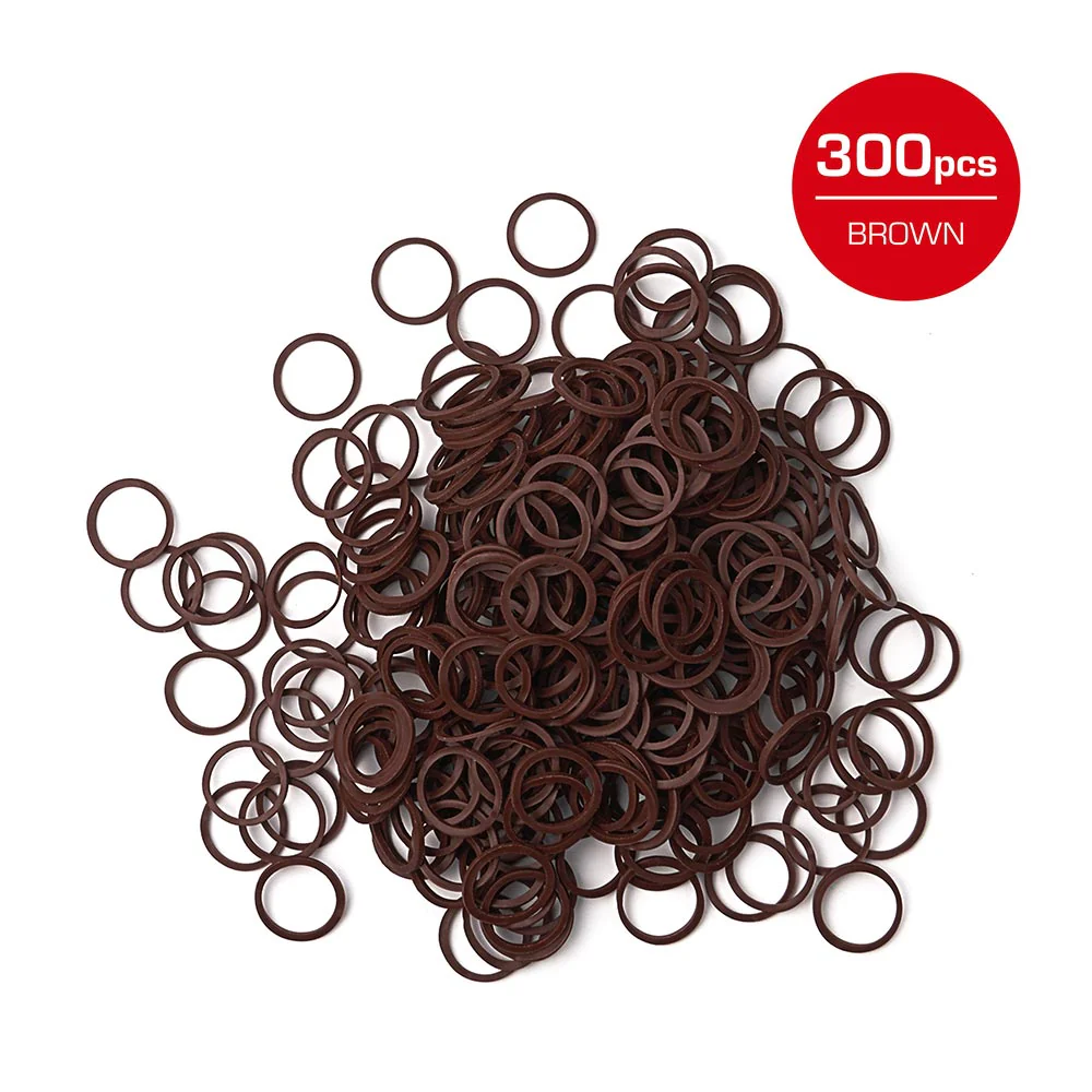 Red by Kiss 300 Rubber Bands β Brown, Medium 1/2" - Image 2
